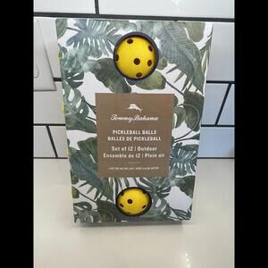 Tommy Bahama Pickleball Balls (Yellow) Set of 12 - Casual Outdoor Active